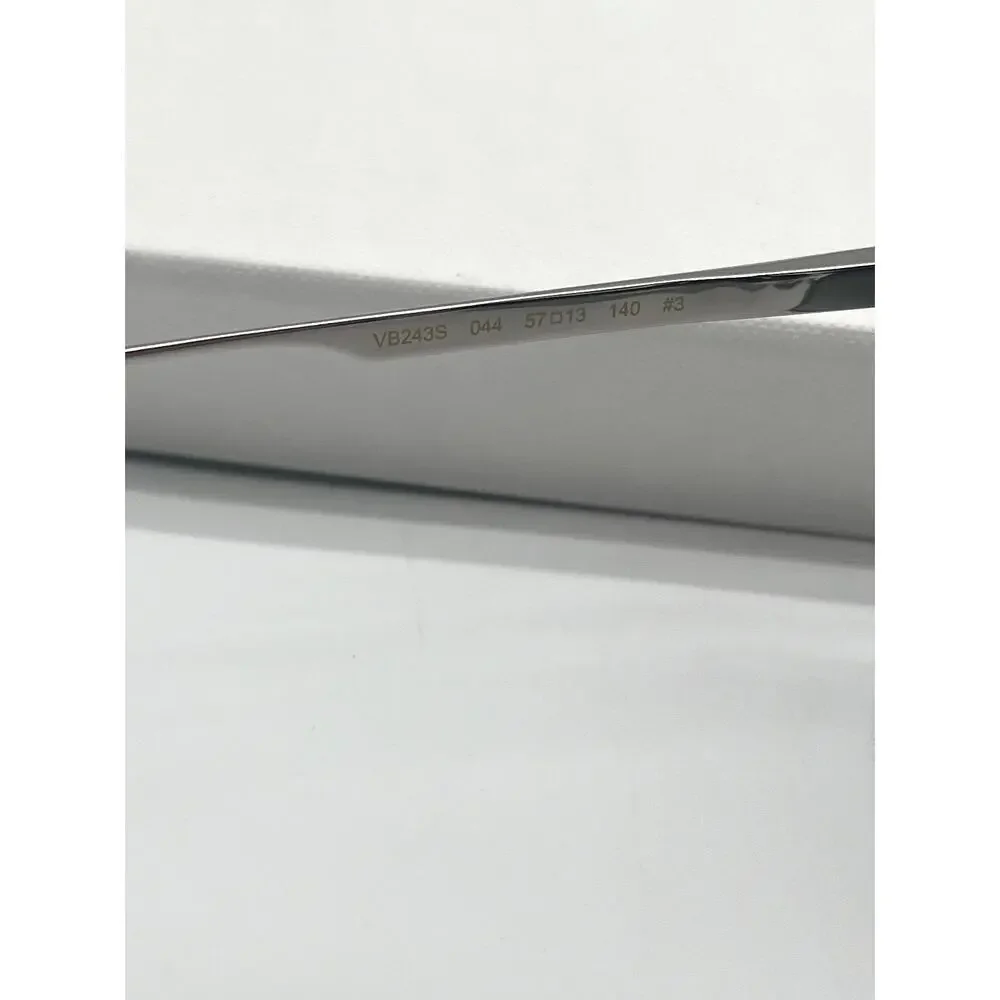 VICTORIA BECKHAM NEW Coin-Edge Navigator Sunglasses, Full Inclusion, Silver